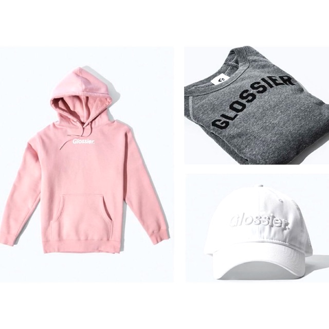 glossier pink hoodie