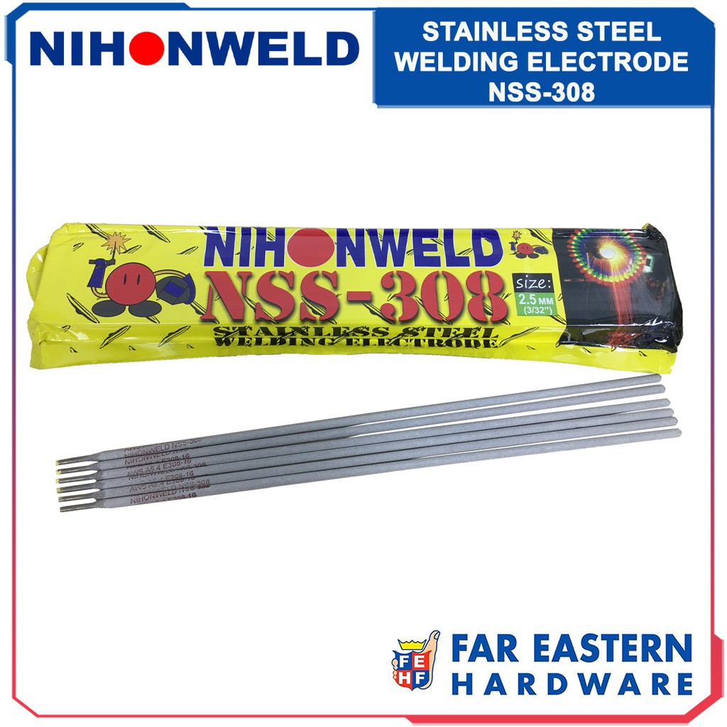 Nihonweld Stainless Steel Welding Rod Electrode Nss 308 1 16 5 64 1 8 3