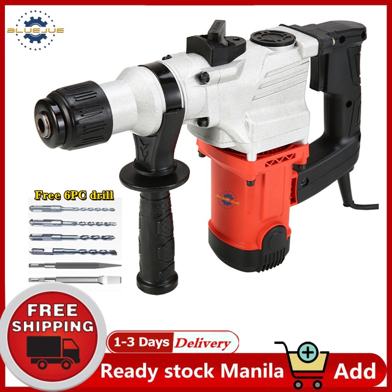 BLUEJUE (1600W)220V Electric Demolition Hammer Drill Concrete Breaker