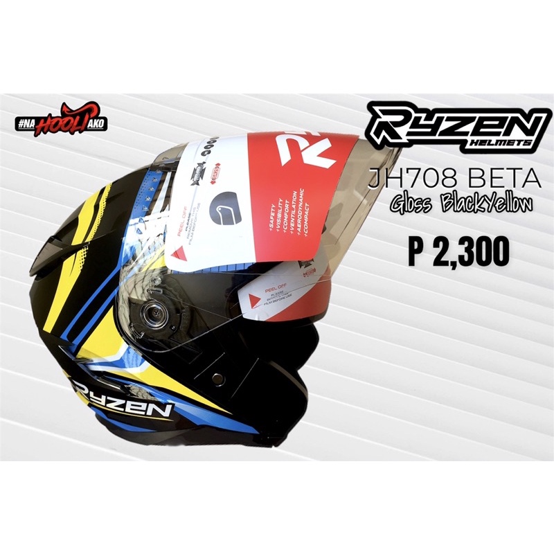 RYZEN JH708 BETA / GEMMA HALF FACE DUAL VISOR HELMET Shopee Philippines