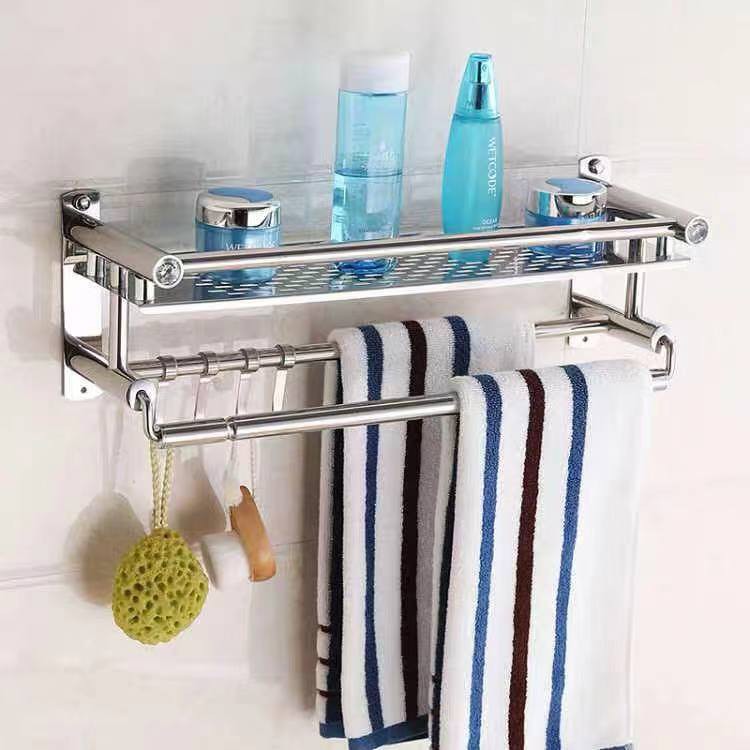 Bathroom Towel Holder Stainless steel wall-mounted towel rack | Shopee ...