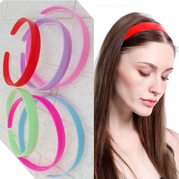 Headband Hb01a 12pcs 1 5cm Hard Plastic Headband Hair Band For Women Girls Shopee Philippines