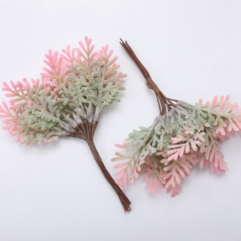 10 Bundle Mini Cypress Leaf Twig Artificial Flowers Plant for Wedding Decoration Christmas Ornament Bouquet DIY Crafts