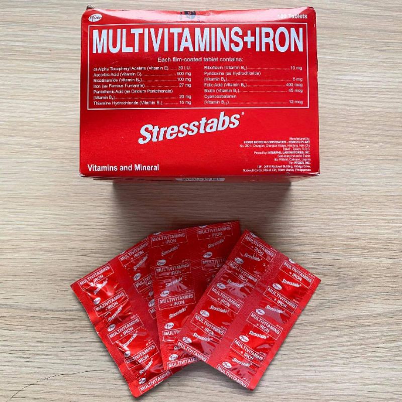 STRESSTABS Multivitamins + Iron (sold by 4s) | Shopee Philippines