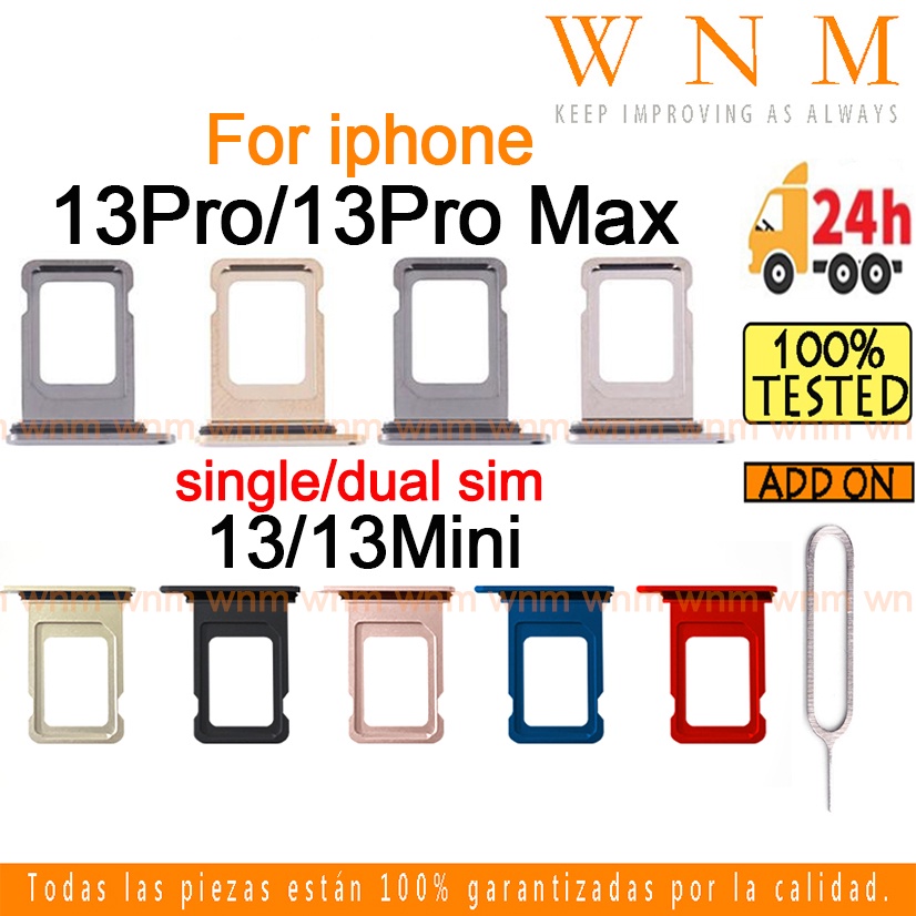 New Dual Single Sim Card Tray For Iphone 13 Mini 13pro 13 Pro Max Sim Card Tray Slot Holder 6102