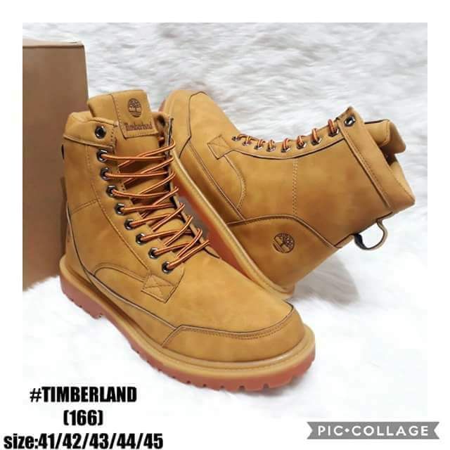 navy blue red and yellow timberlands