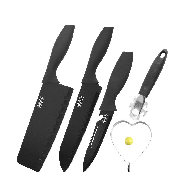 BUCK -1 6pcs kitchen gift set knife stainless steel kitchen knives with holder stand