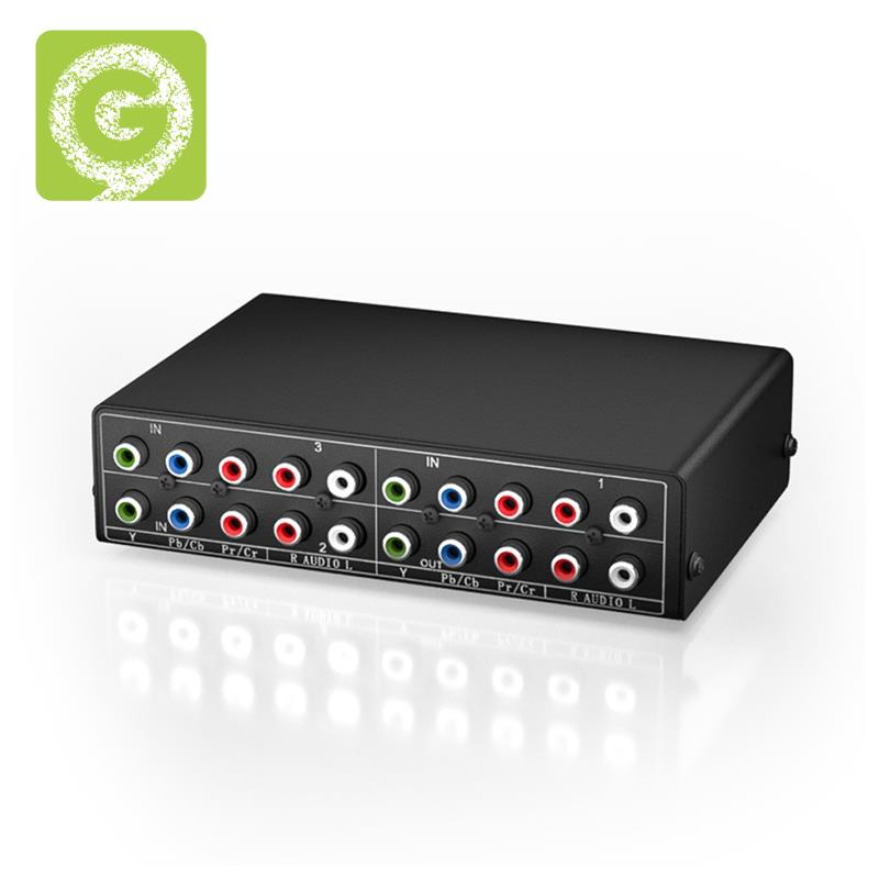 3Way RGB Component AV Switch Video Audio Selector 3 in 1 Output Ypbpr