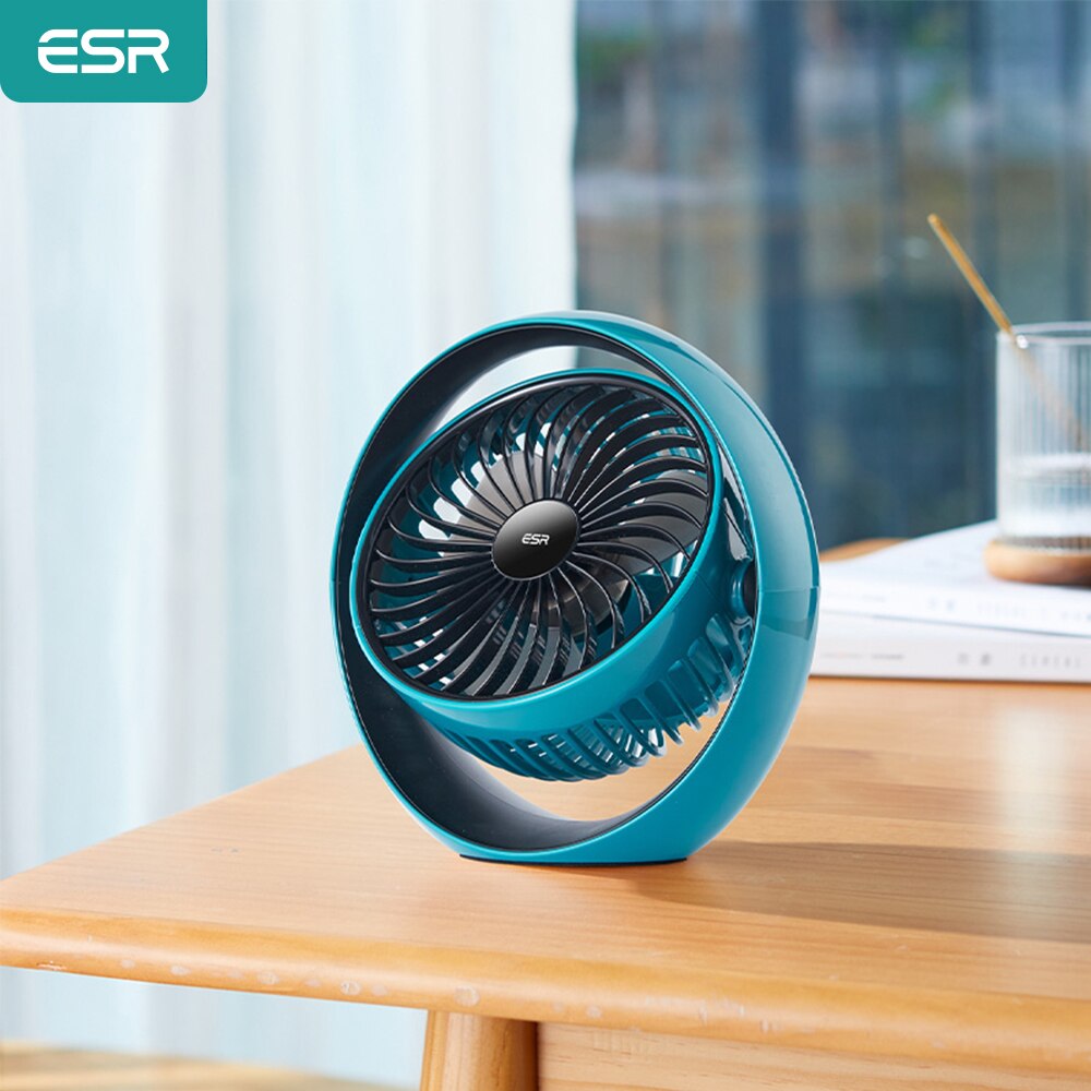 2022ESR USB Desk Fan Small Personal 2000mAh Desktop Table Fan 3 Gears