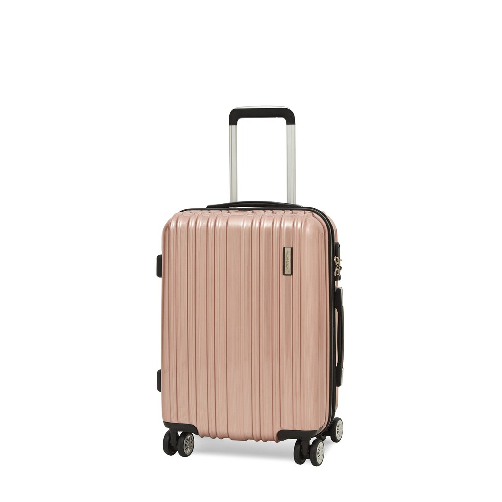 rose gold luggage bag