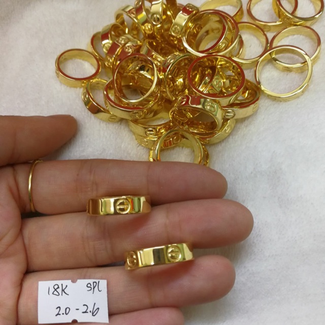 Cartier ring 18k saudi gold | Shopee 