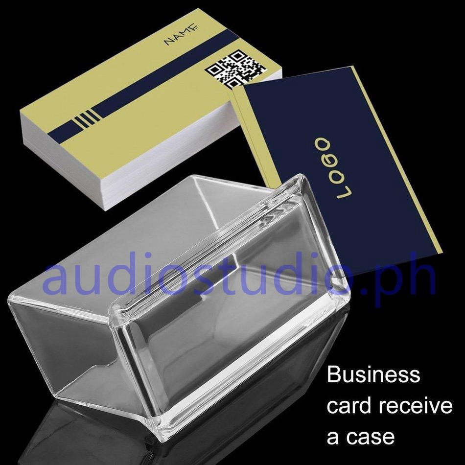 Clear Desktop Business Card Holder Display Stand Acrylic Plastic