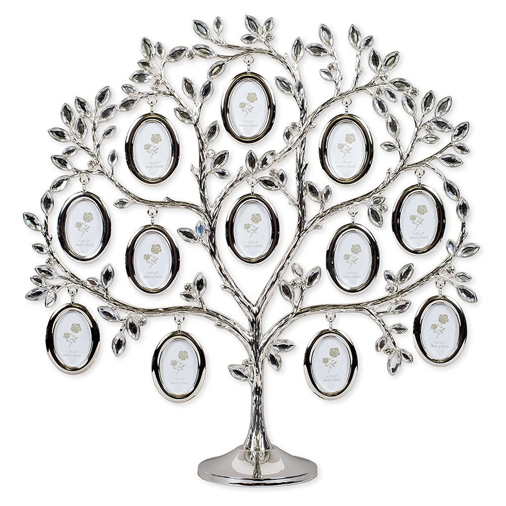 Metal Family Tree Picture Frames with Hanging Photo Frames Table Top