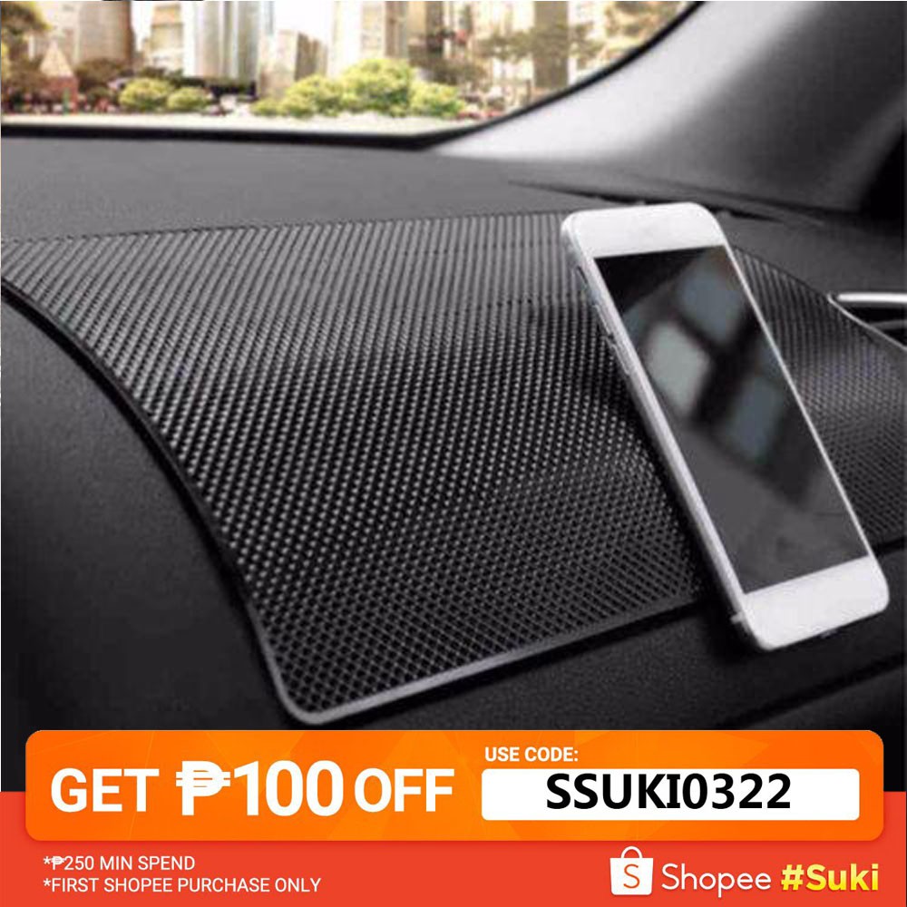 Msh Non Slip Pvc Car Dashboard Dash Grip Mat Keys Phone Shopee