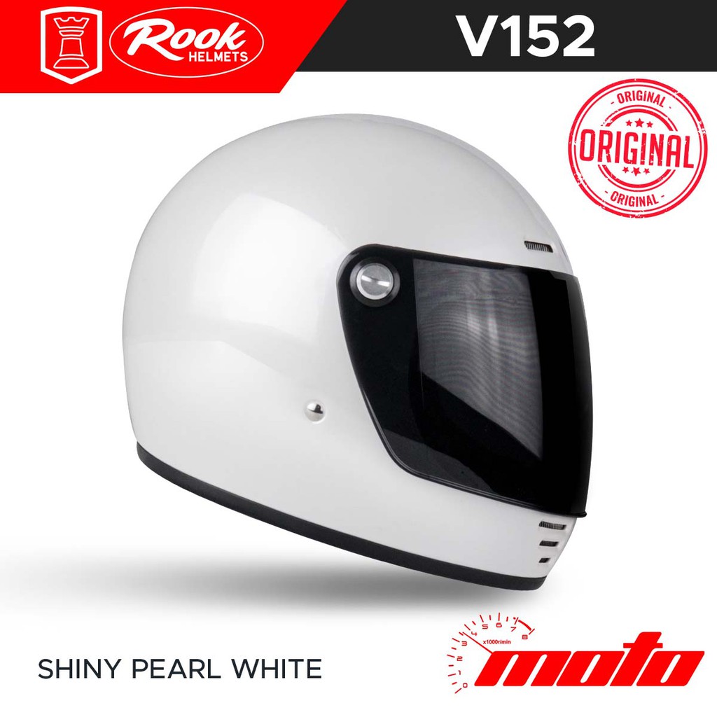 Rook V152 Plain Colors Single Visor Helmet with Free clear lens