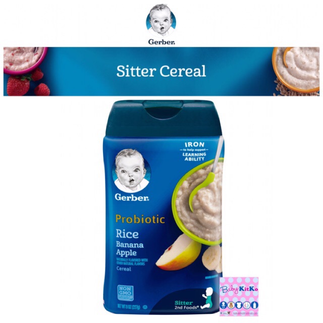 gerber probiotic rice banana apple cereal