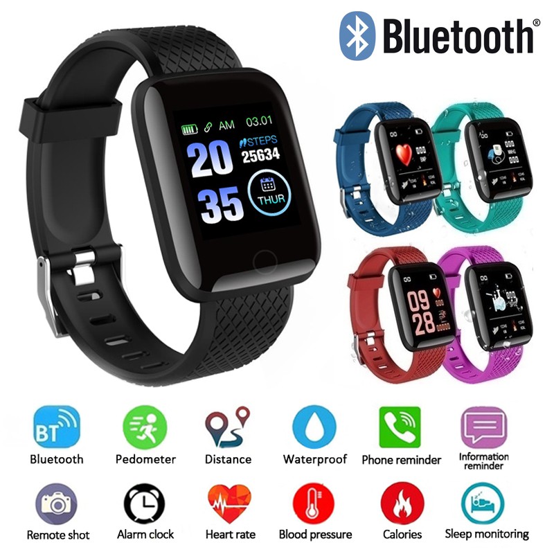 Bluetooth Smart Watch Sport Fitness Tracker Wristband Health Monitor ...