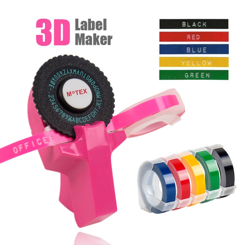 3D Embossing label maker label printer mini DIY plastic pvc tape