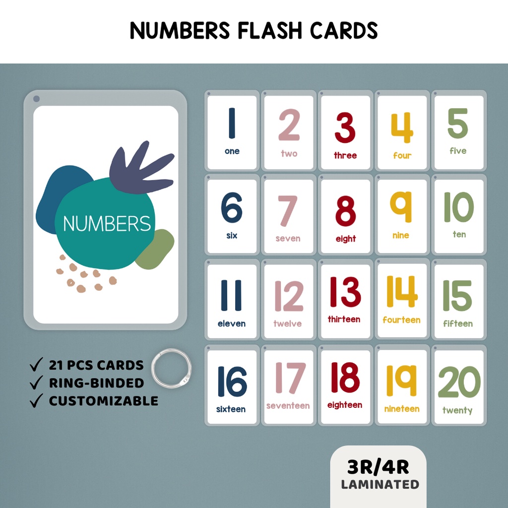 numbers-flash-cards-medium-large-size-minimalist-flip-cards