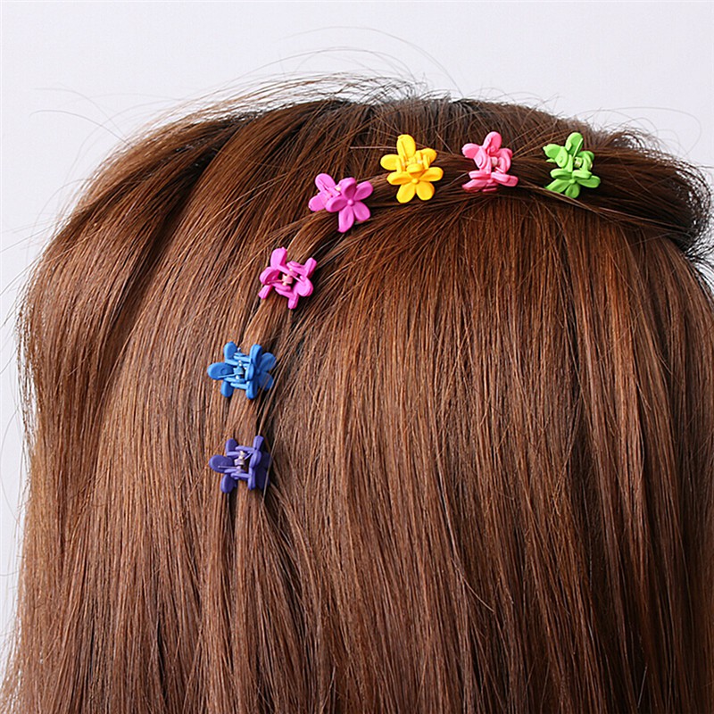 HOPEISLAND 30pcs Mix Colored Girl Kids Baby Mini Flower Hair Claw Jaw Clip  Hair Accessories | Shopee Philippines
