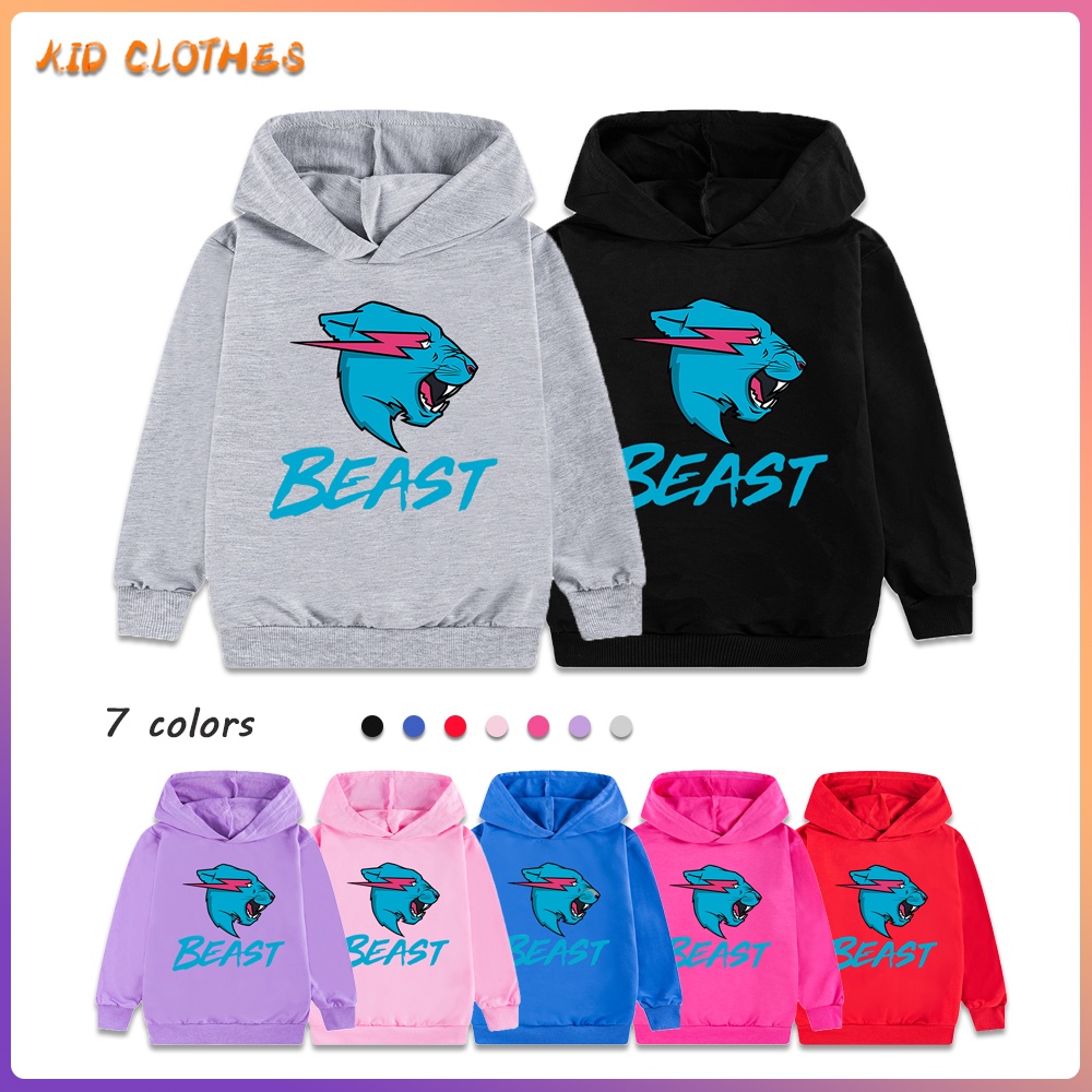 Famous YouTube Gamer Logo  Mr Beast Ripped Lightning Cat  Printed Hoodie and Pants 2pcs/Sets Trousers and Top Tracksuits for Boys Girls Ages 3-13 