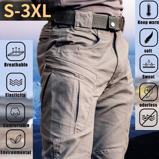 IX7 Men Tactical Pants Waterproof Quick-Dry Outdoor Cargo Pants Lightweight Breathable Trousers