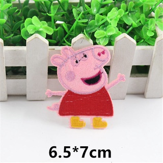 Patches for Clothes Embroidered Peppa Pig Peppa Pig Cloth Sticker Children Cartoon Embroidery Patch Size Patch Clothes P #9
