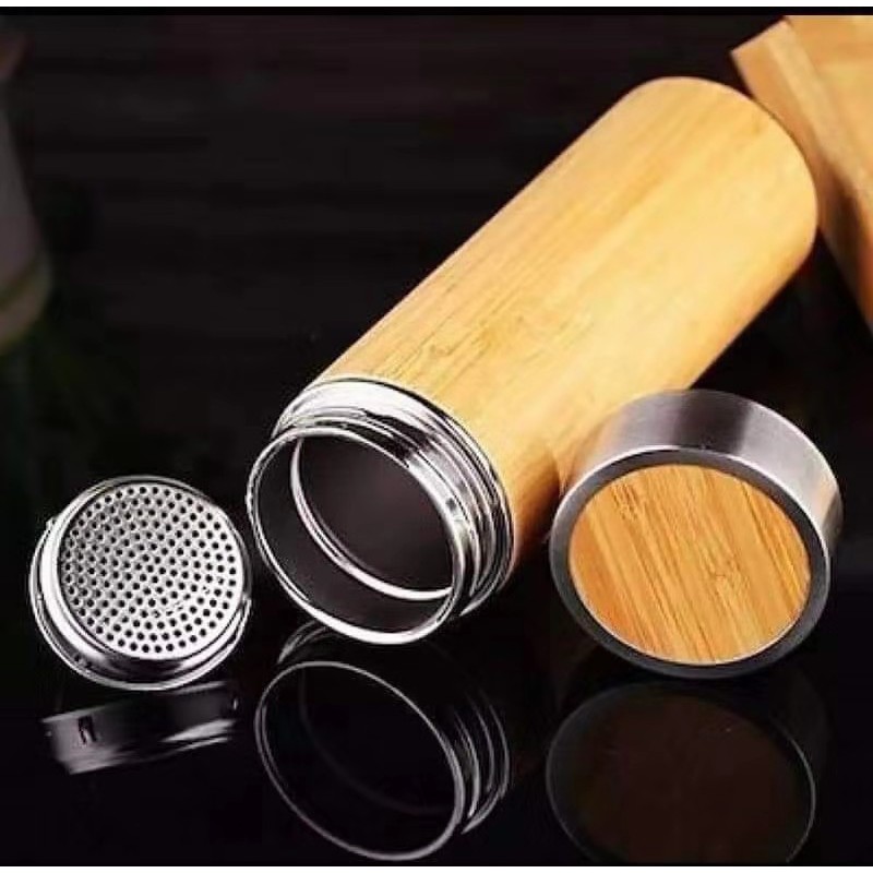 Bamboo Tumbler 450ml Stainless Steel Inside | Shopee Philippines