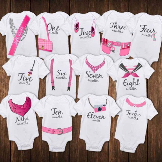 baby milestone bodysuits