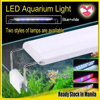 LED Fish Tank Lamp Aquatic Plant Light 18-92cm Tricolor Aquarium Light Super Bright