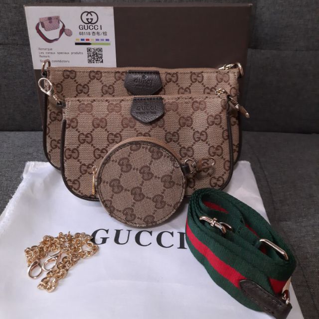 Gucci 3 in 1 Sling Bag | Shopee Philippines