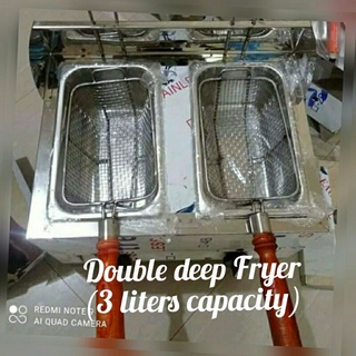 Double deep fryer ( 3 liters capacity) gas type