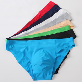 Men's Elastic Seamless Underpants Ultra-Thin Breathable Briefs Underwear