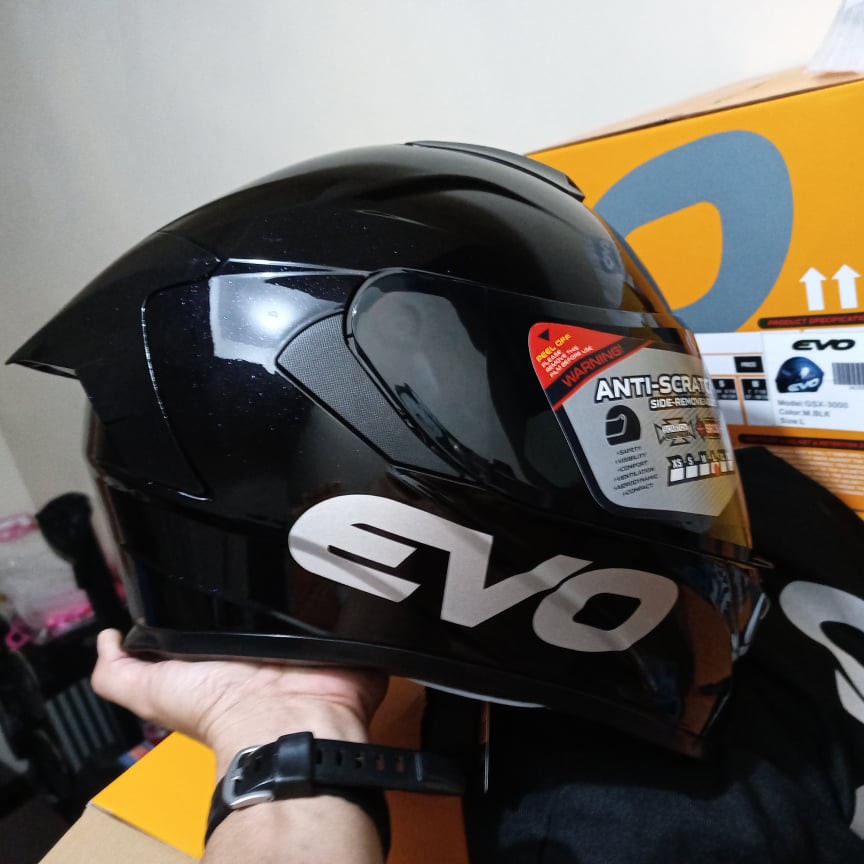 Evo Helmet Gt Pro Glossy Black Shopee Philippines