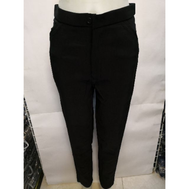 plus size black slacks