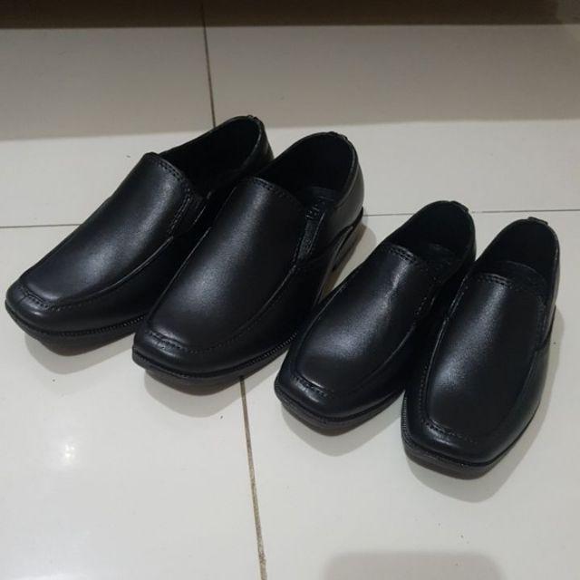 kids black shoes #608school shoes for boys (Rubber-weighty) | Shopee ...