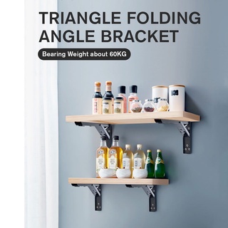 Stainless Steel Triangle Folding Angle Bracket Heavy Support Black Adjustable Wall Mounted Bracket #6