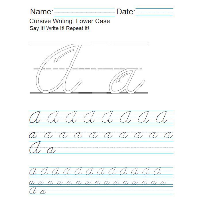 Practice Cursive Tracing Letters A-Z Worksheets(Letter Size) | Shopee ...