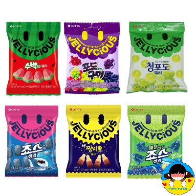 LOTTE JELLYCIOUS Jelly ( watermelon , Shark , Grapes , melon Shark ...