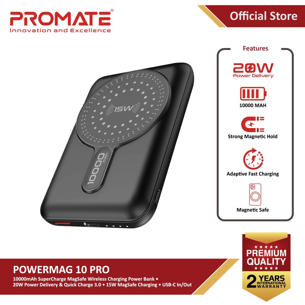 Promate PowerMag10Pro SuperCharge Safe Wireless Charging Power