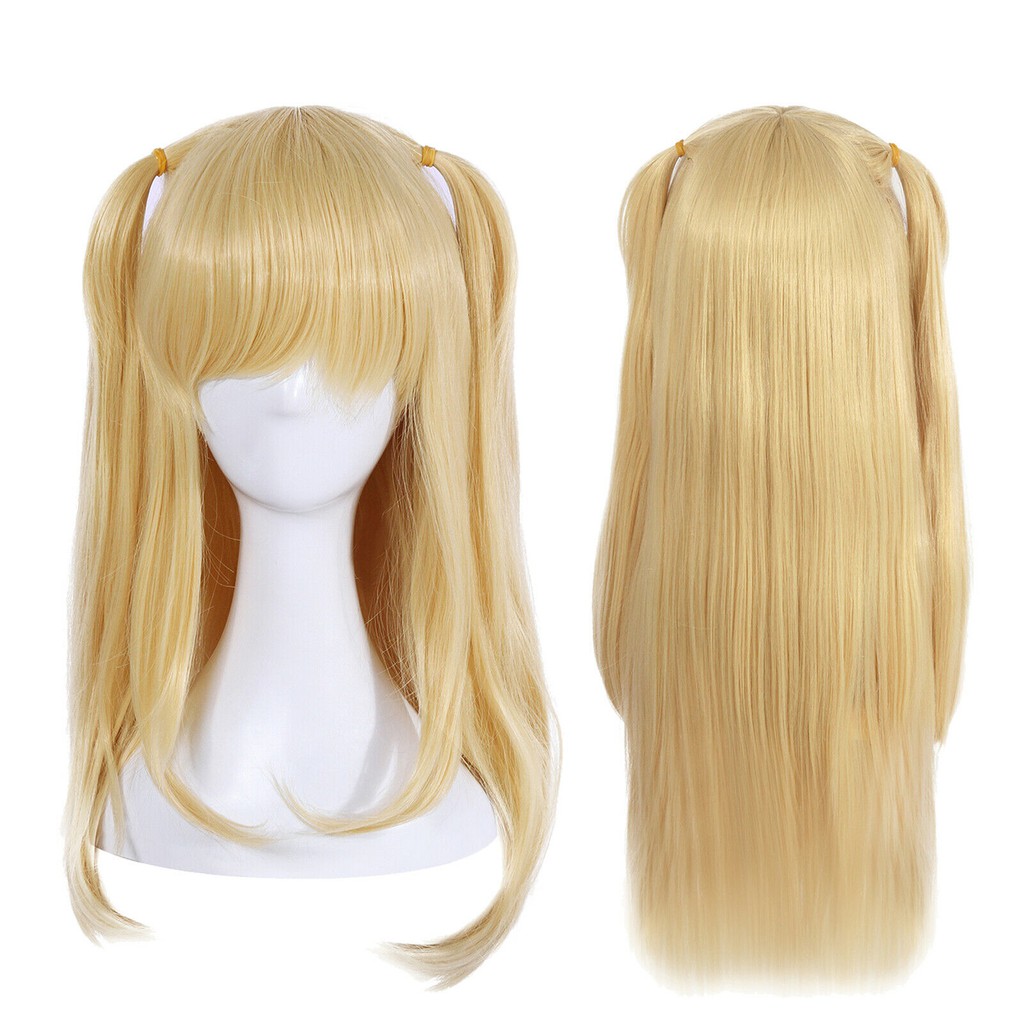 Anime Game Cosplay Wig Misa Amane Elina Vance Blonde Long Straight