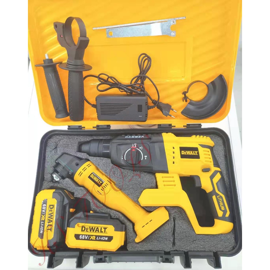 No.3 dewalt cordless Hammer Impact Rotary Drill and grinder set 68V