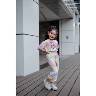 BTKart [New Trend] Arkie Subli Tie Dye Terno Jogger Pants Street Baby Girls Fashion Outfit OOTD| Gir #3