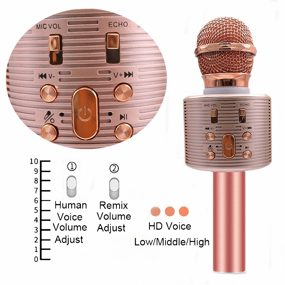 wireless microphone hifi speaker v6