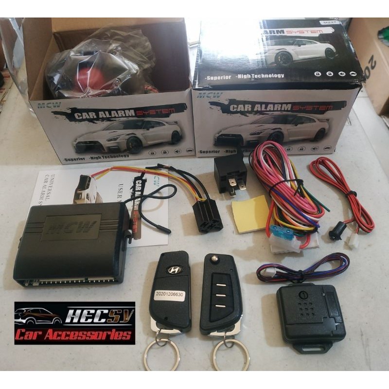 Accent Eon i10 Getz H100 Car Alarm Set Keyless Entry Flip Key Shopee