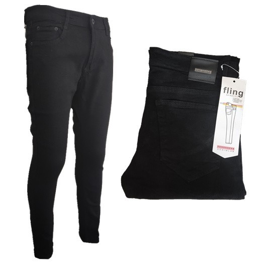 black plain jeans