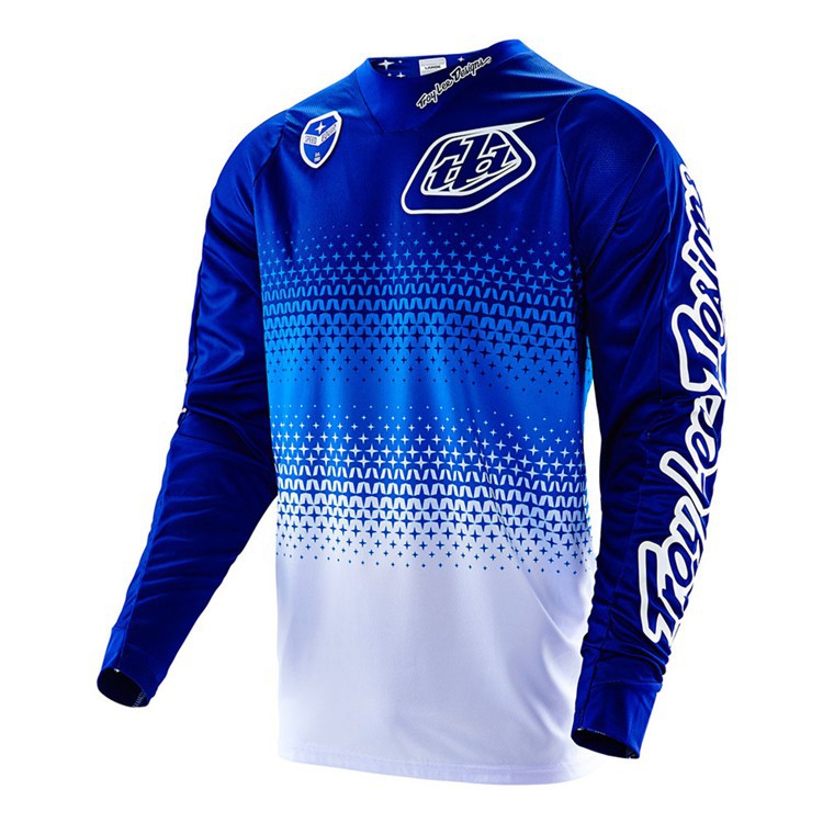 Blue White Mountain Bike JERSEYS mx 