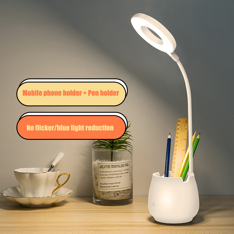 Multifunctional Pen Holder Desk Lamp In Student Bedroom Touch Dimming
