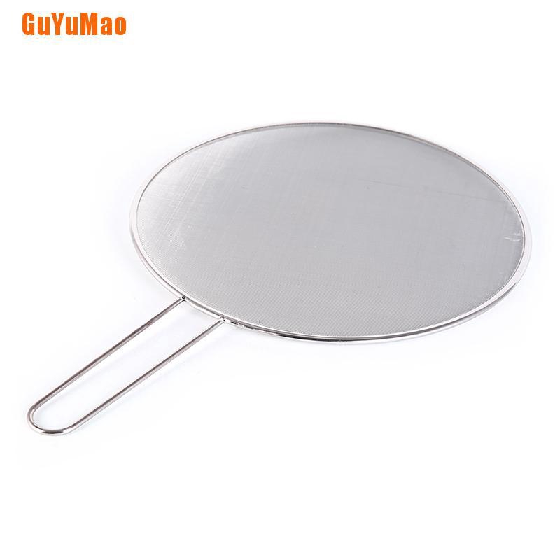 [GUYU] 1X stainless steel cover lid oil proofing frying pan splatter screen spill proof