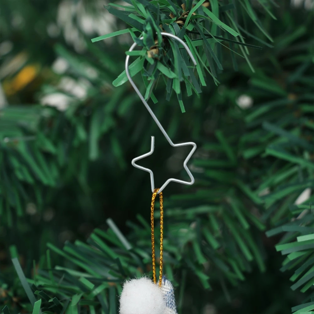 20pcs / Lot Christmas Tree Garland Hooks Hanging Ornament Metal Star Decoration Home Christmas Decoration Hook